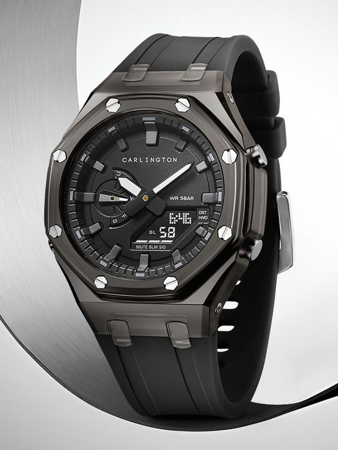 CARLINGTON Men Dial & Straps Analogue and Digital Multi Function - Image 1