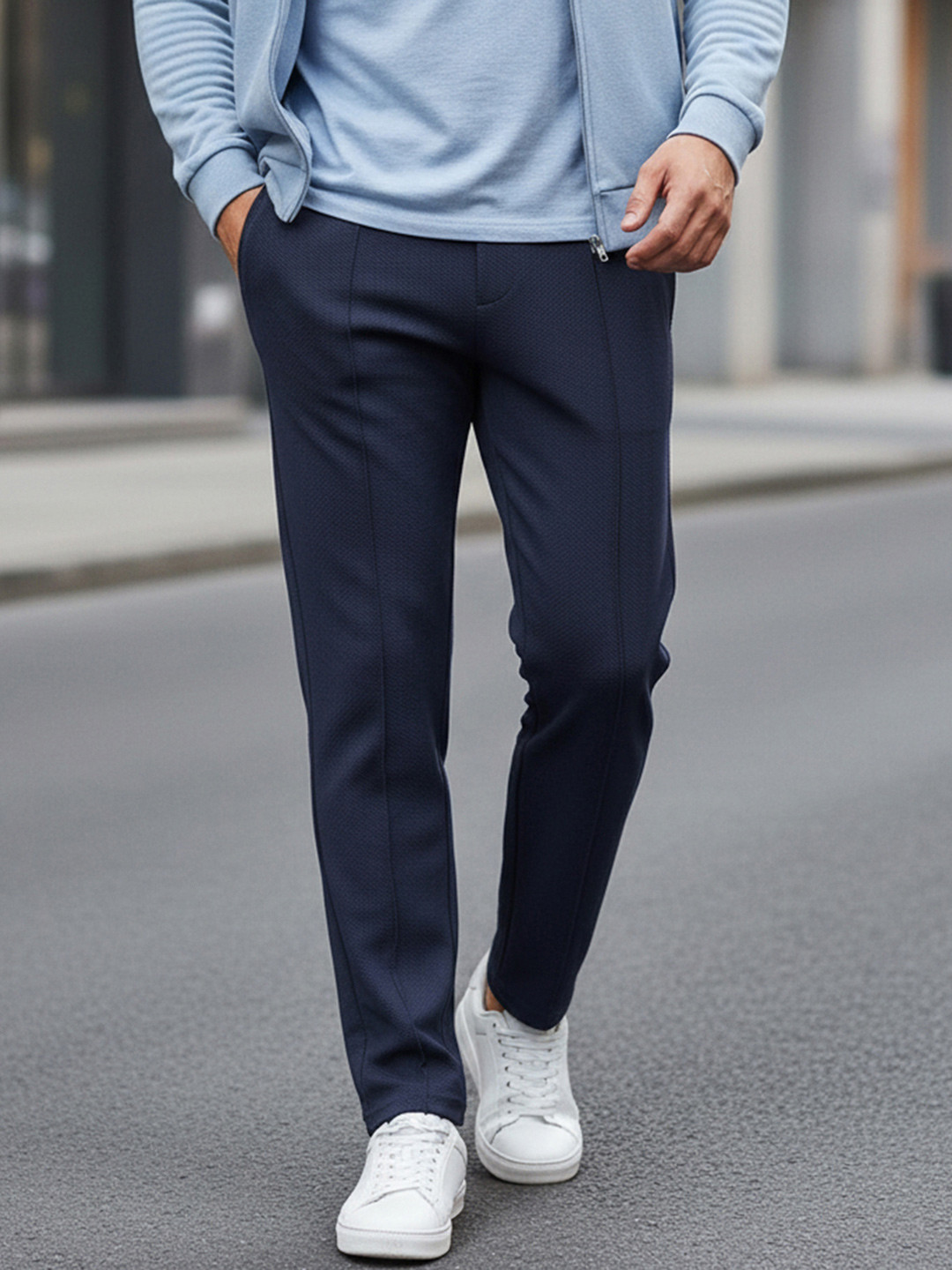Bewakoof Men Blue Track Pants