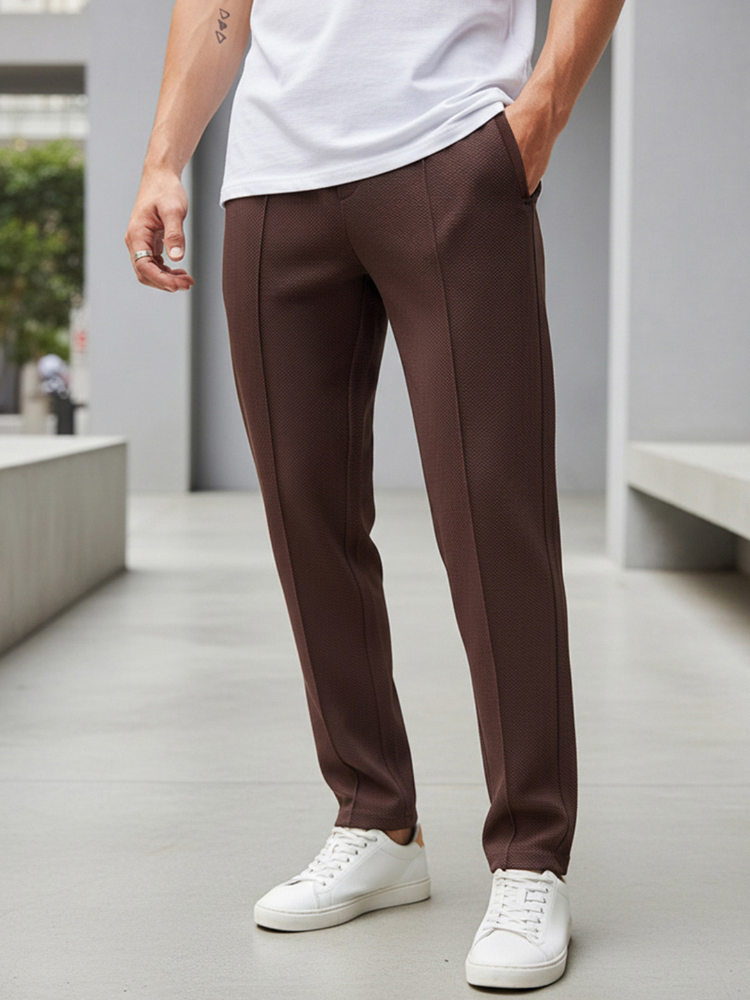 Bewakoof Men Brown Track Pants