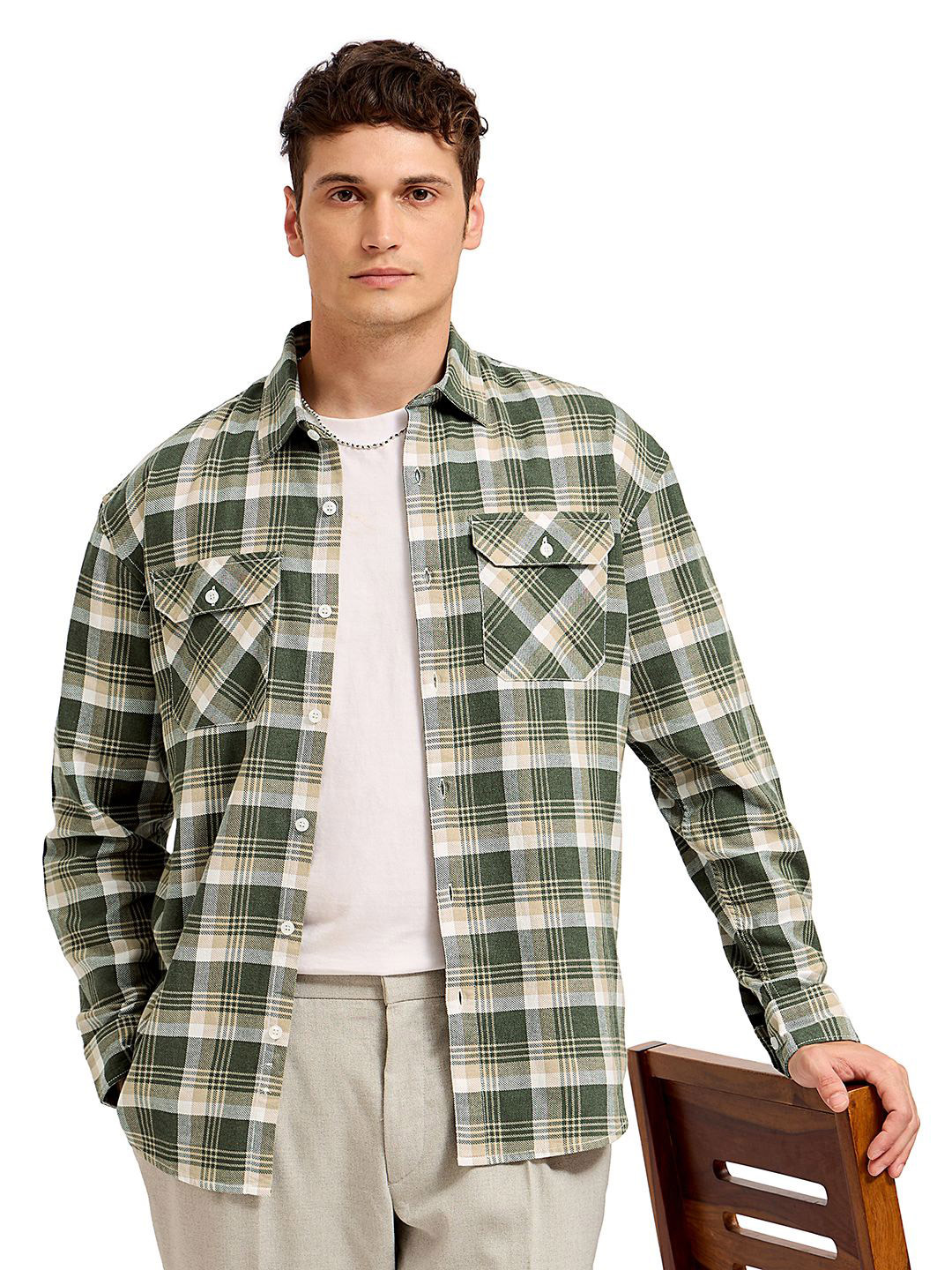 Mast & Harbour Men Comfort Tartan Checks Opaque Checked Casual Shirt