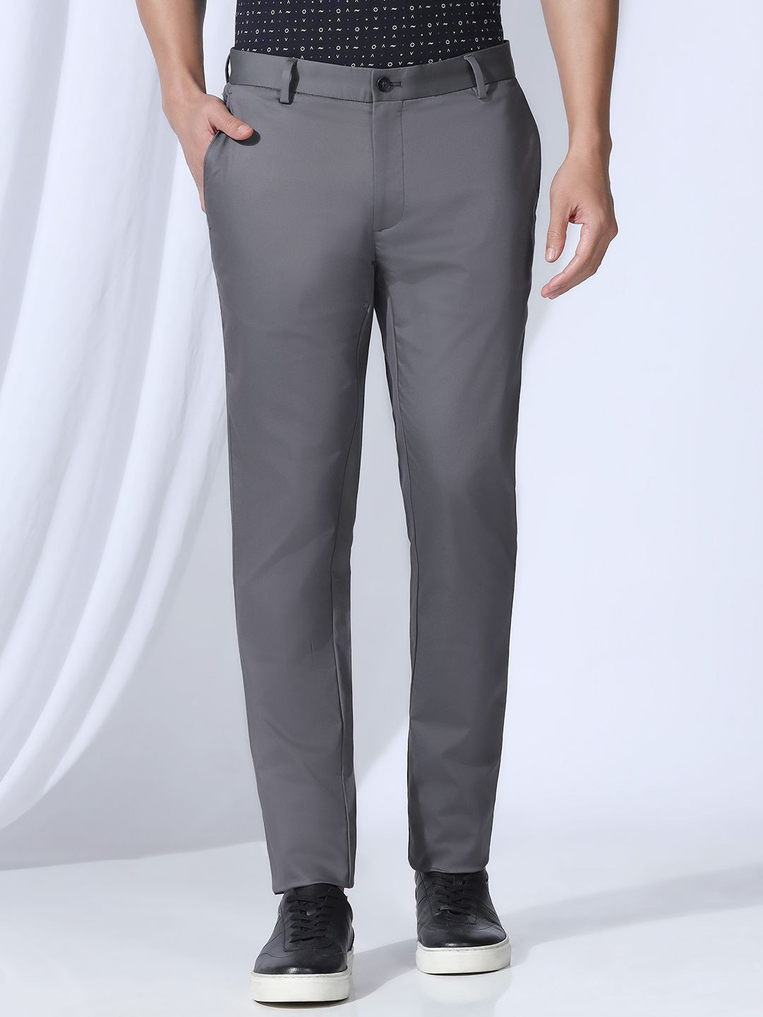 Blackberrys Men Slim Fit Low-Rise Trousers