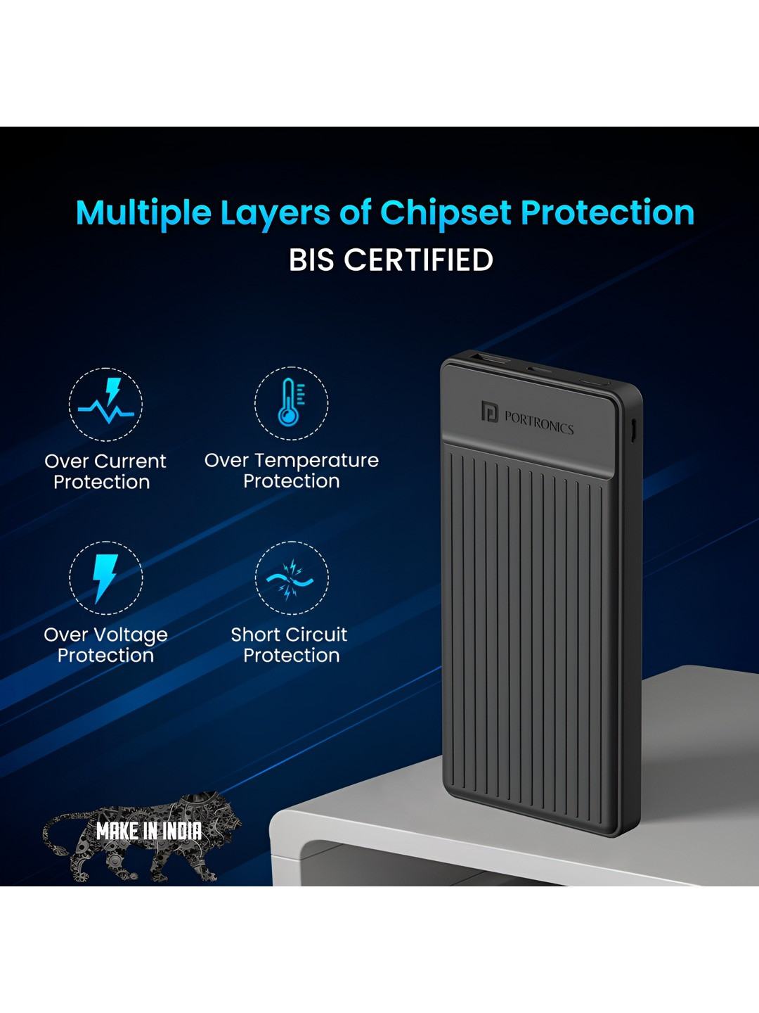 Portronics Luxcell B12 10000mAh 12W Power Bank - Image 7