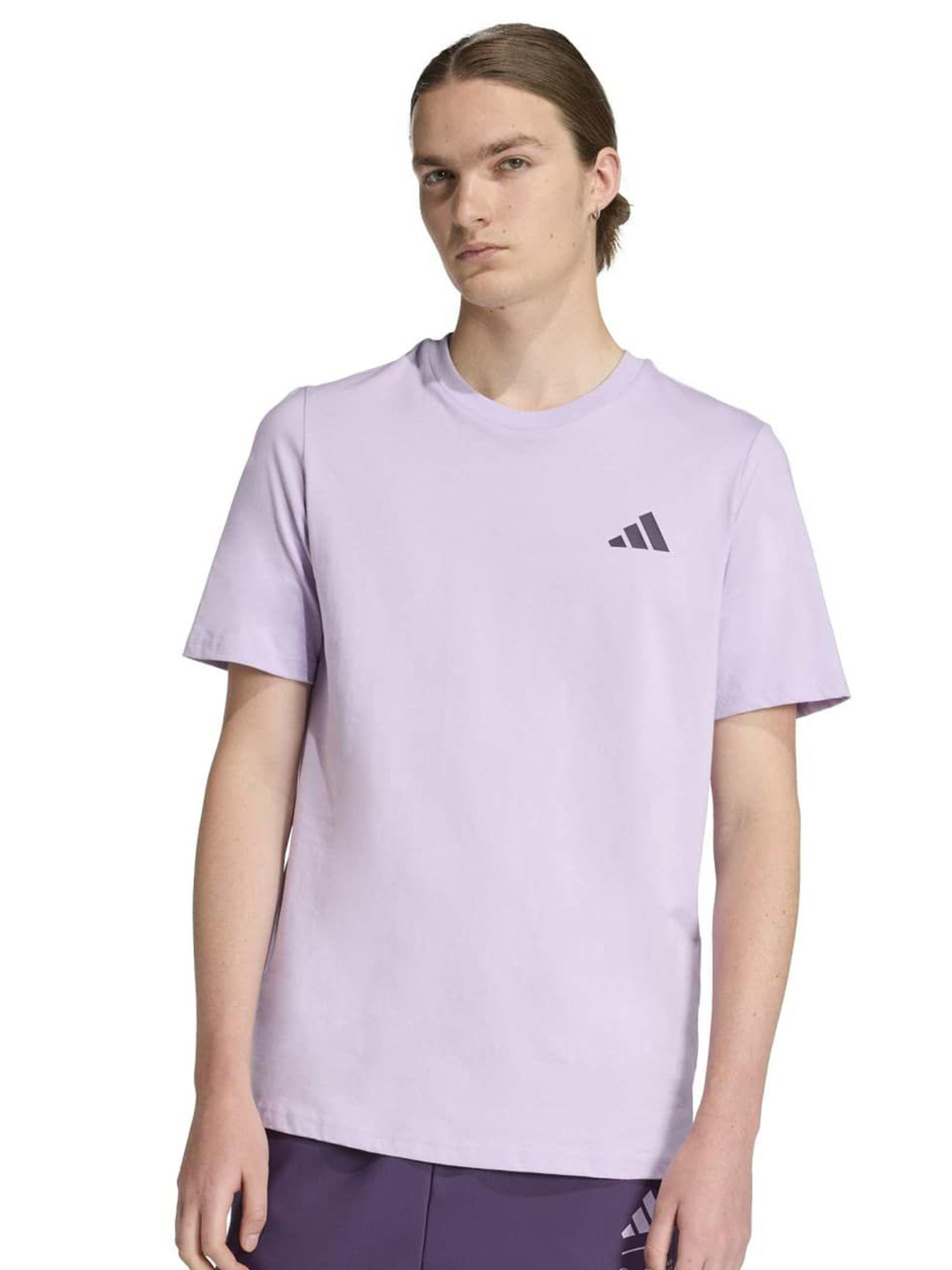 ADIDAS Men Typography Printed Round Neck Cotton T-shirt