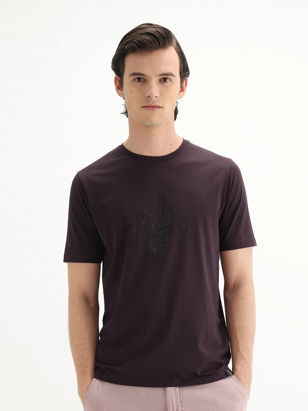 RARE RABBIT Men Graphic Printed Round Neck T-shirt