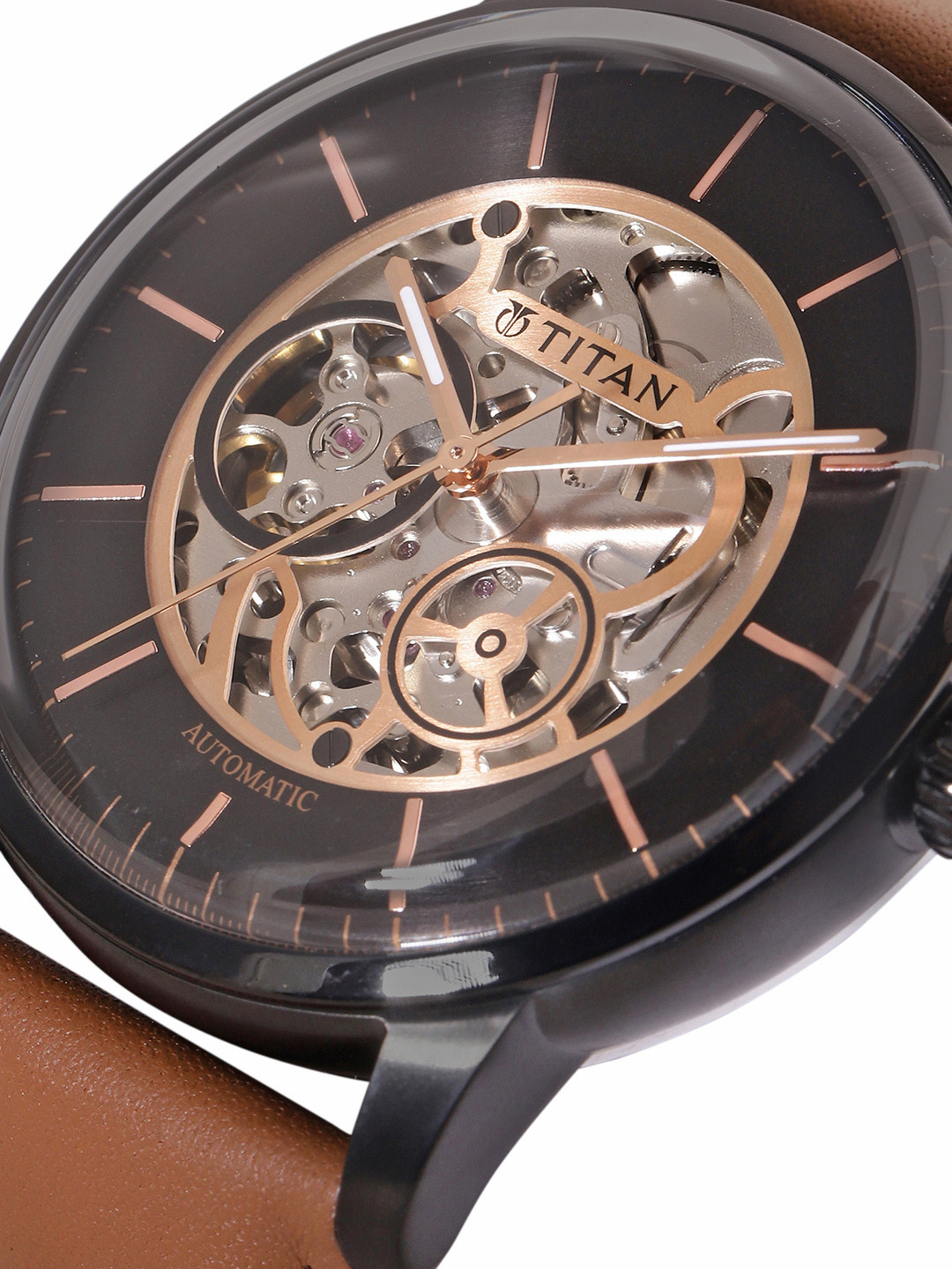 Titan Automatic With Black Dial Watch For Men - Nt90110nl01 - Image 5