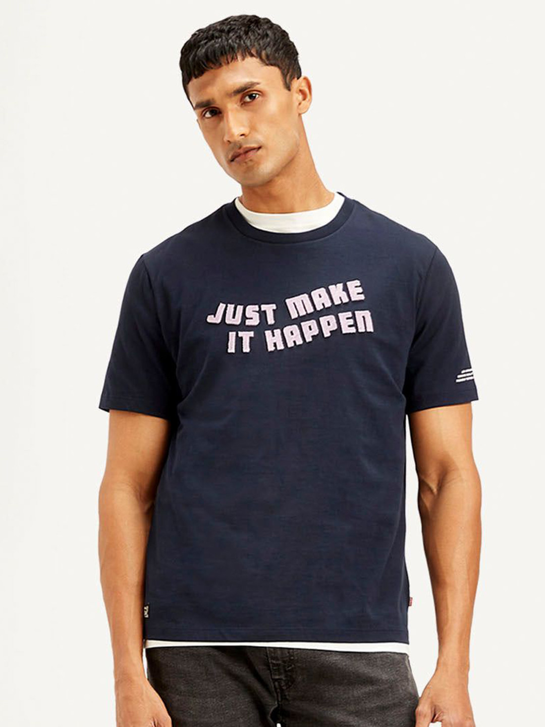 Levis Men Typography Printed Round Neck Cotton T-shirt