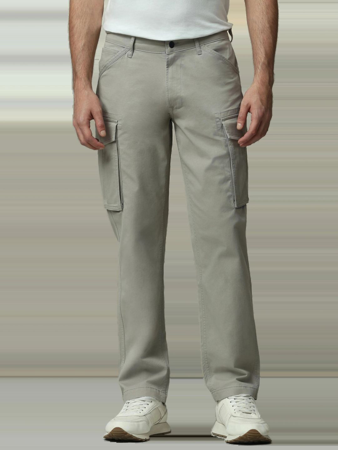 Mufti Men Slim Fit Mid-Rise Cotton Cargo Style Trouser