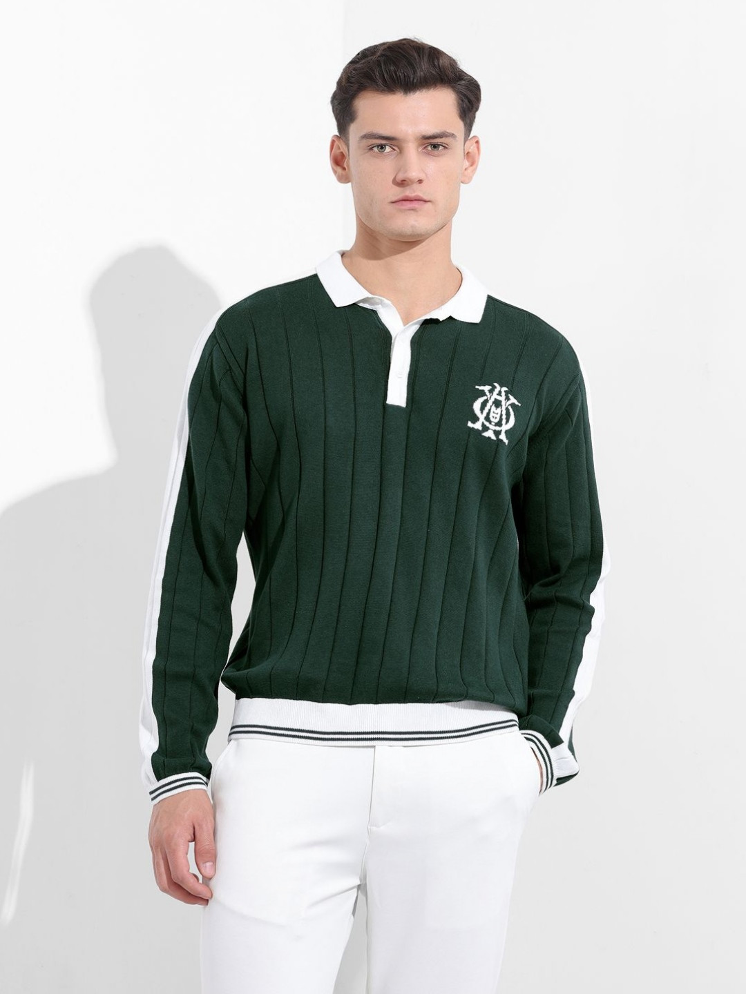 The Indian Garage Co Polo Collar Oversized Pure Cotton T-shirt