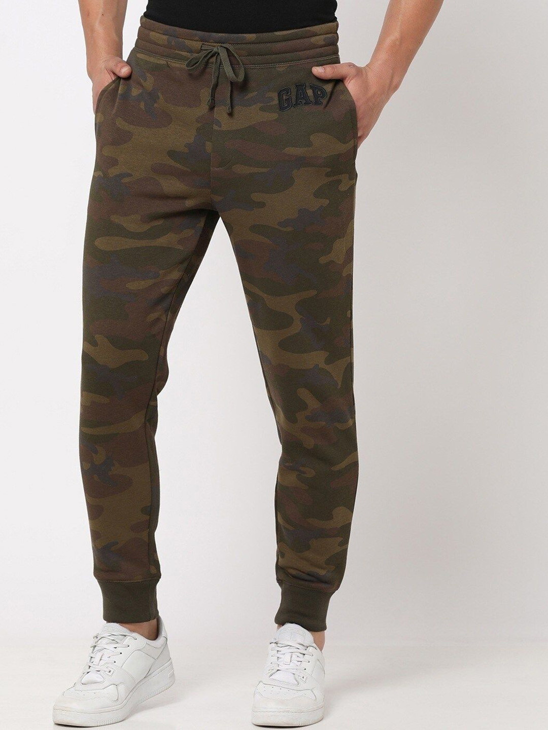 GAP Men Camouflage Printed Mid-Rise Regular Fit Joggers