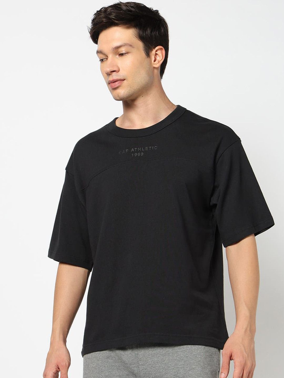 GAP Embossed Logo Printed Crew Neck T-Shirt