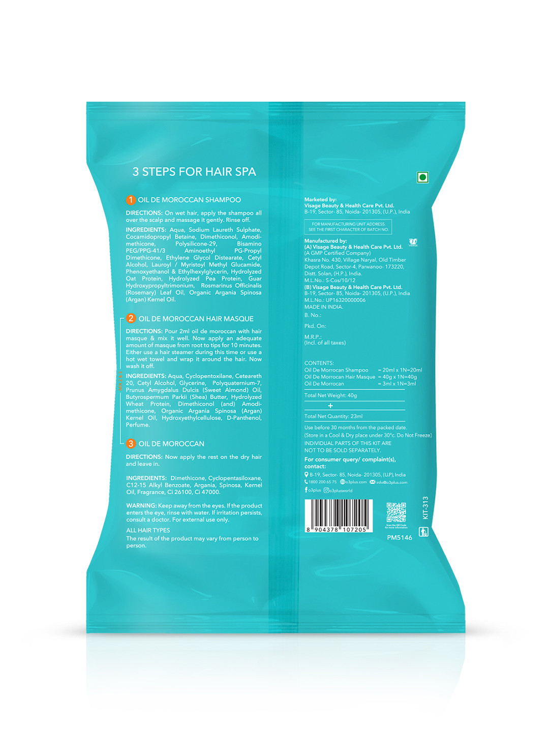 O3 Oil De Moroccan Hair Spa Kit with Argan Oil Hair Mask for All Hair - Image 3