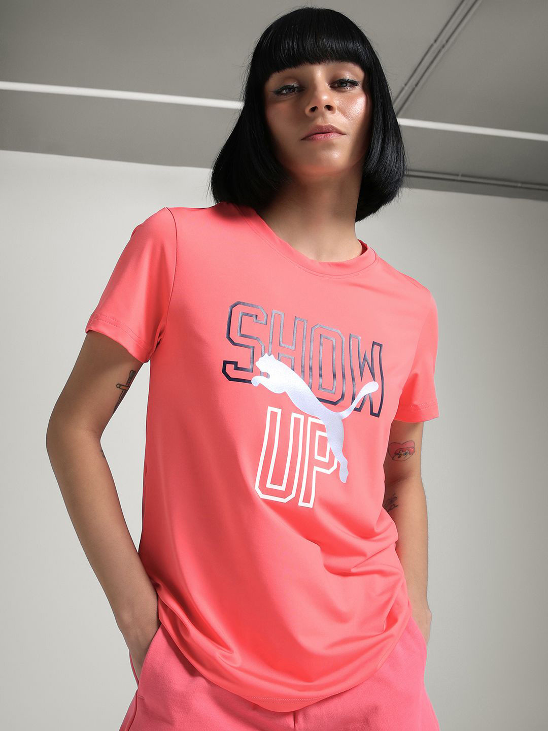 Puma Graphic Tee II Printed Round Neck T-Shirt