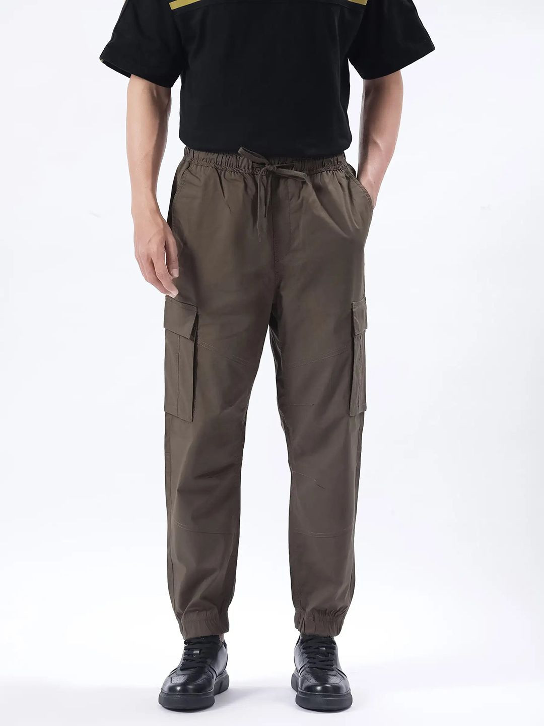 RARE RABBIT Men Olive Relaxed Fit Plain Trouser
