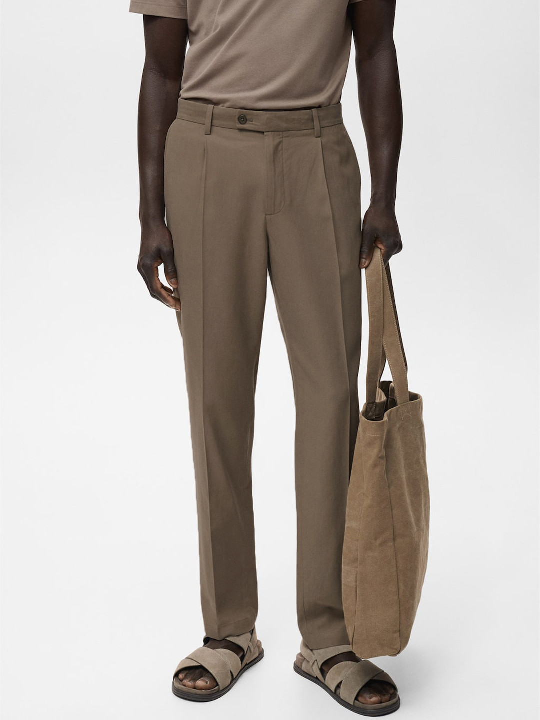 MANGO MAN Tapered Fit Trousers