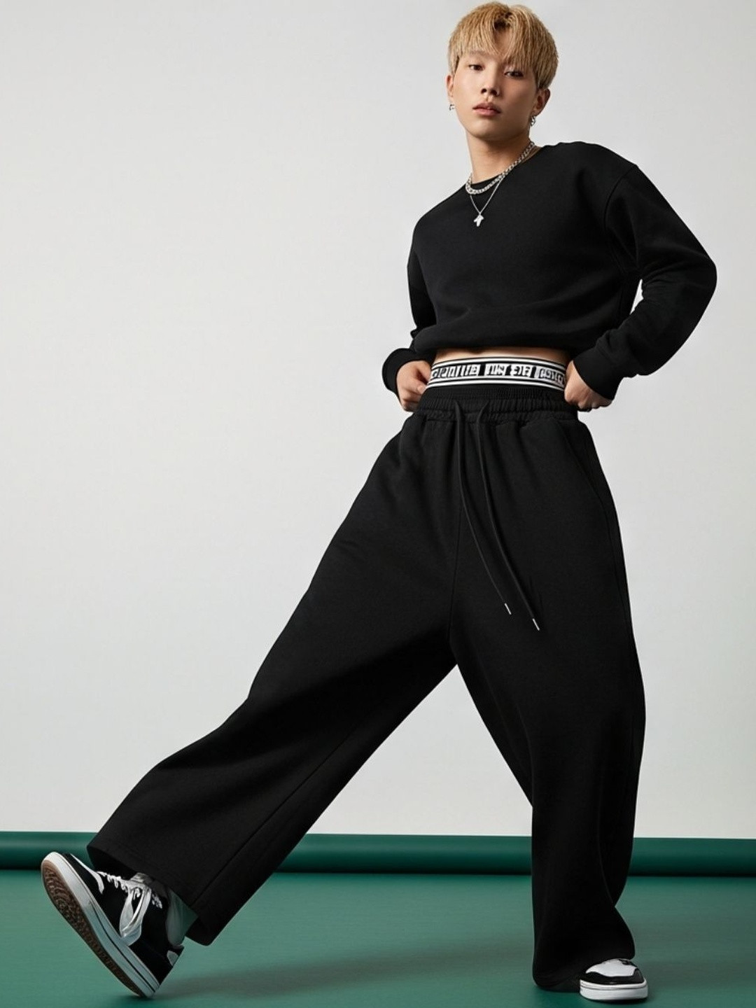 Cloth N code Men Solid Loose Fit Korean Track Pant - Image 2