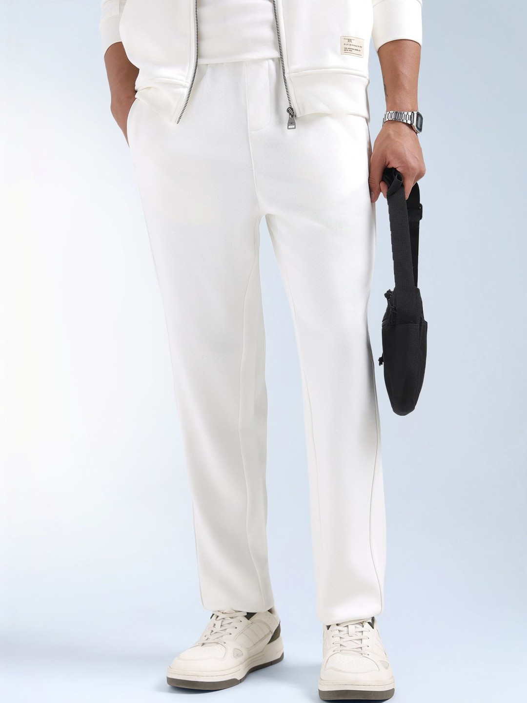 Flying Machine Men Self Design Track Pants