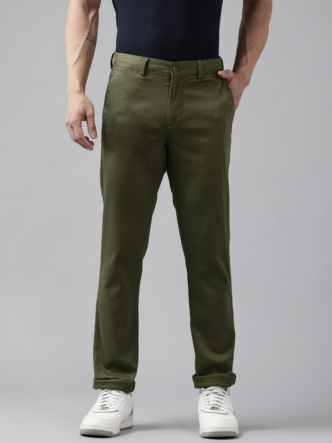 Blackberrys Men Slim Fit Chinos Trousers