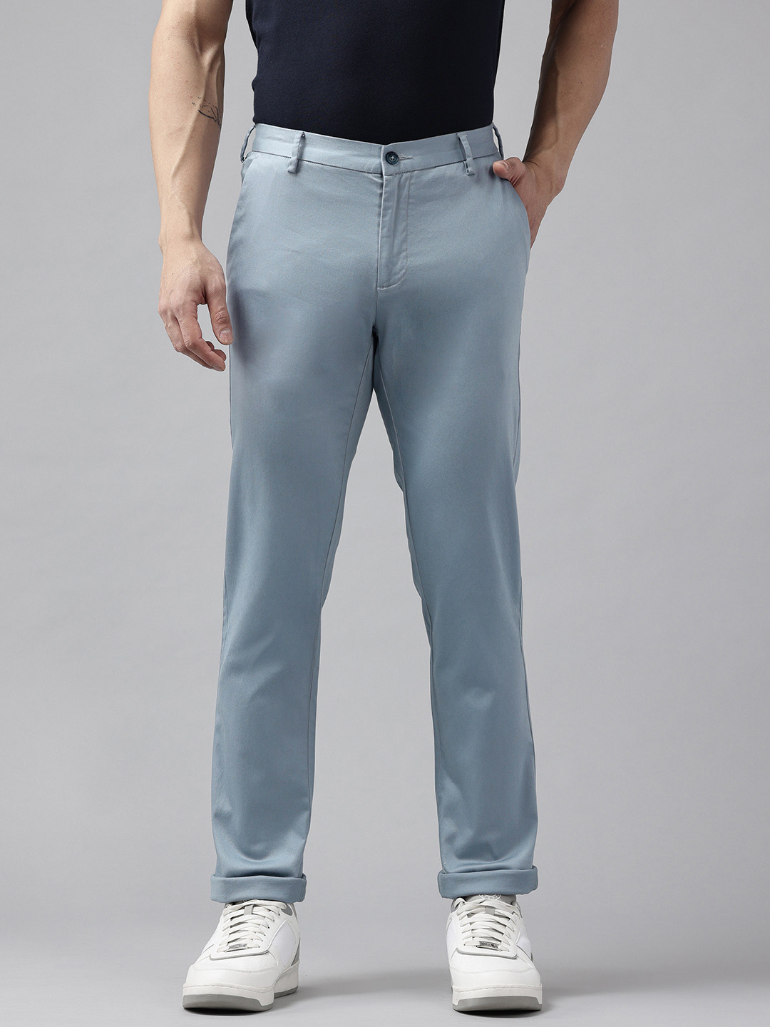 Blackberrys Men Mid-Rise Stretchable Chinos