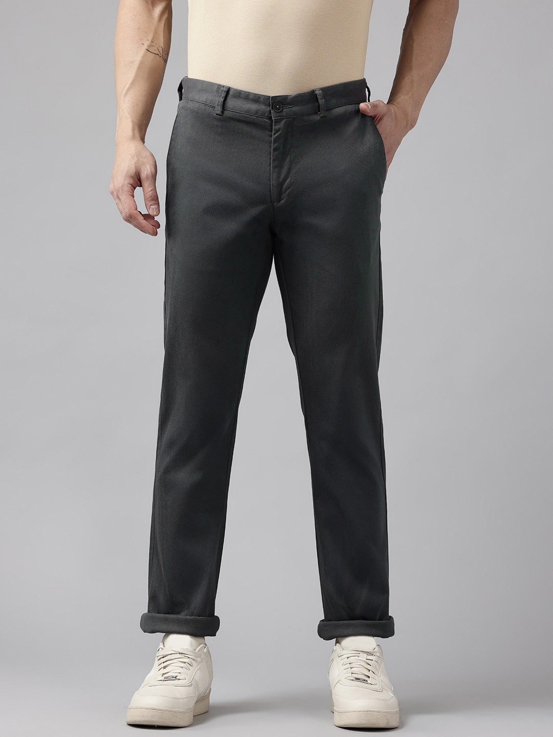 Blackberrys Men Slim Fit Chinos Trousers
