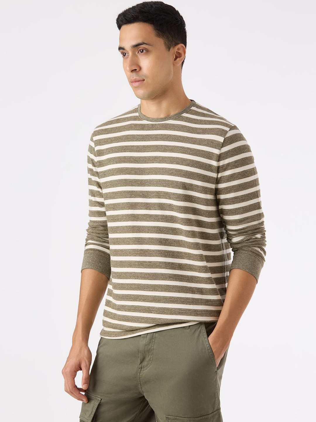 Pepe Jeans Men Striped Slim Fit T-shirt