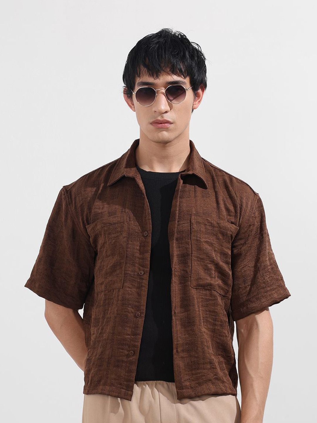 The Indian Garage Co Men Boxy Casual Shirt