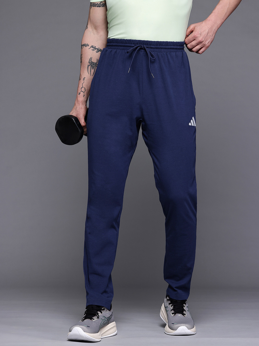 ADIDAS Men Brand Logo Applique Detail Training Track Pants
