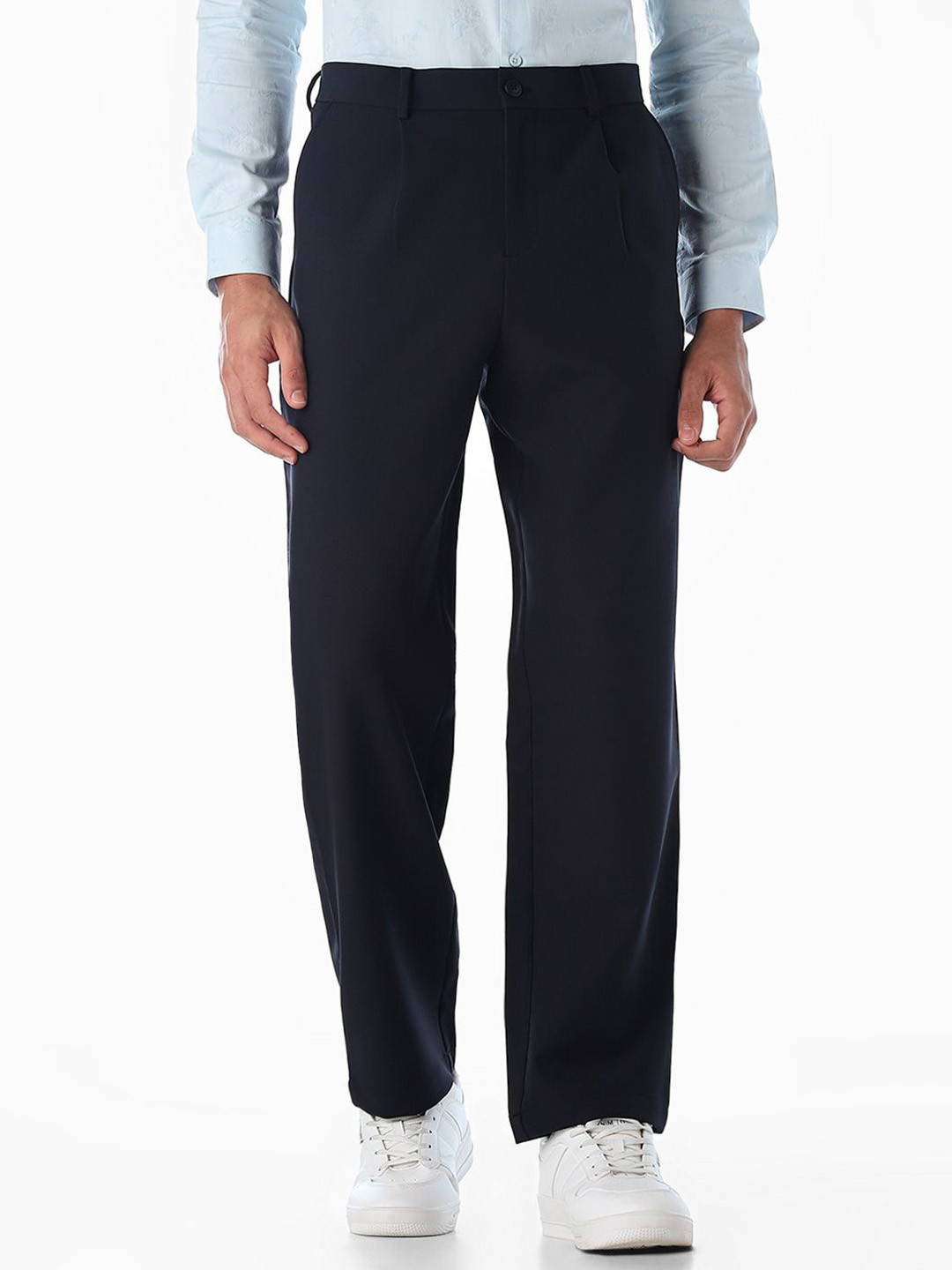 Jack & Jones Men Pleated Chinos Trousers