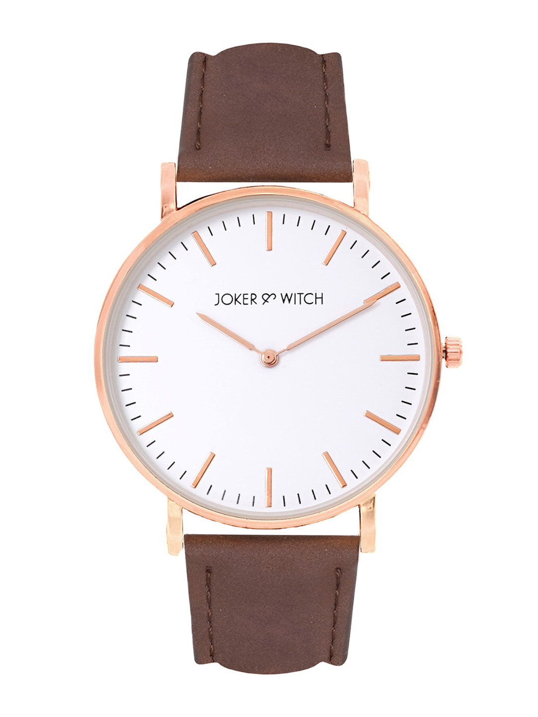 JOKER & WITCH Women White Dial & Brown Straps Analogue Watch AMWW452 - Image 2