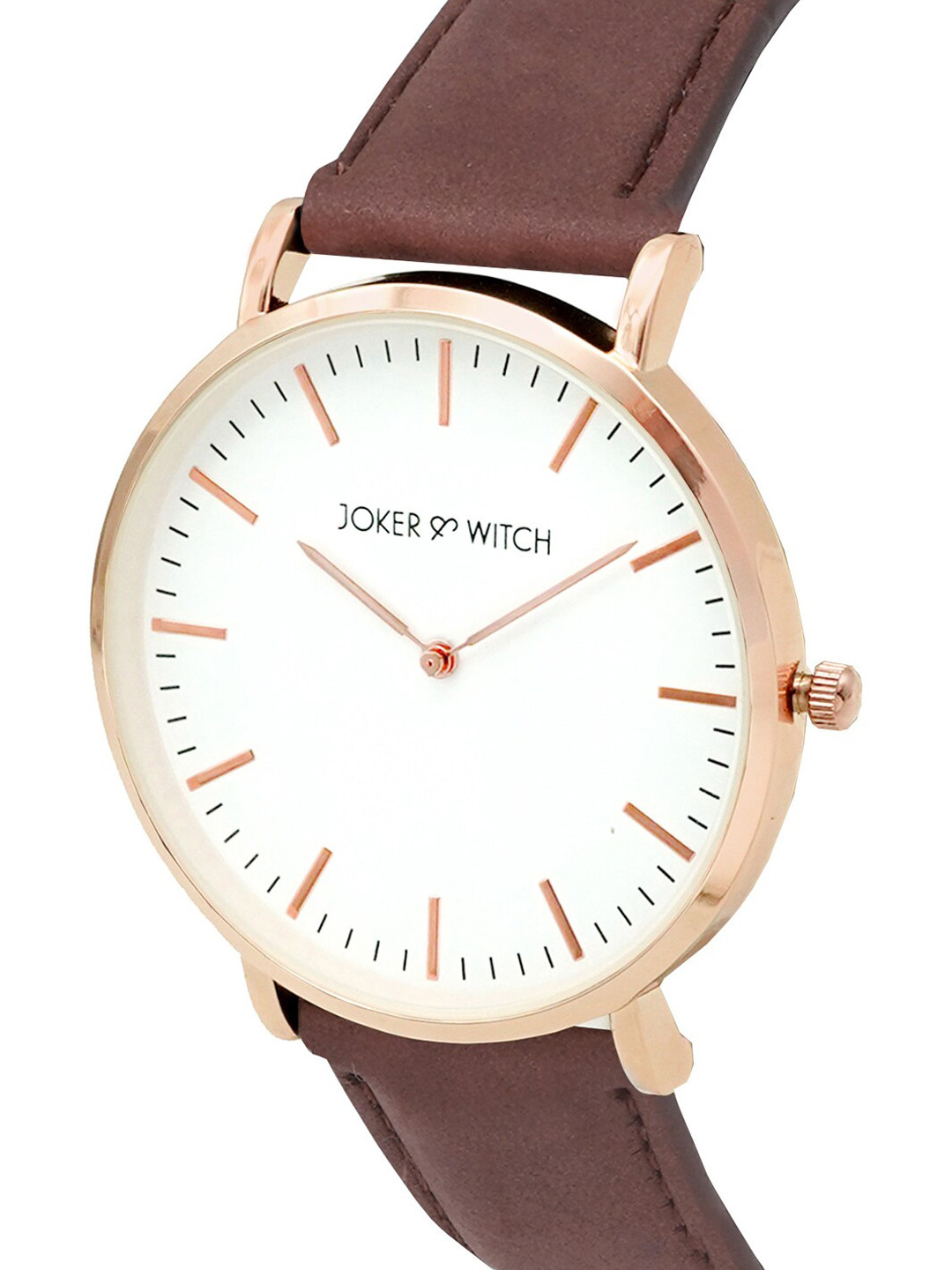 JOKER & WITCH Women White Dial & Brown Straps Analogue Watch AMWW452 - Image 3