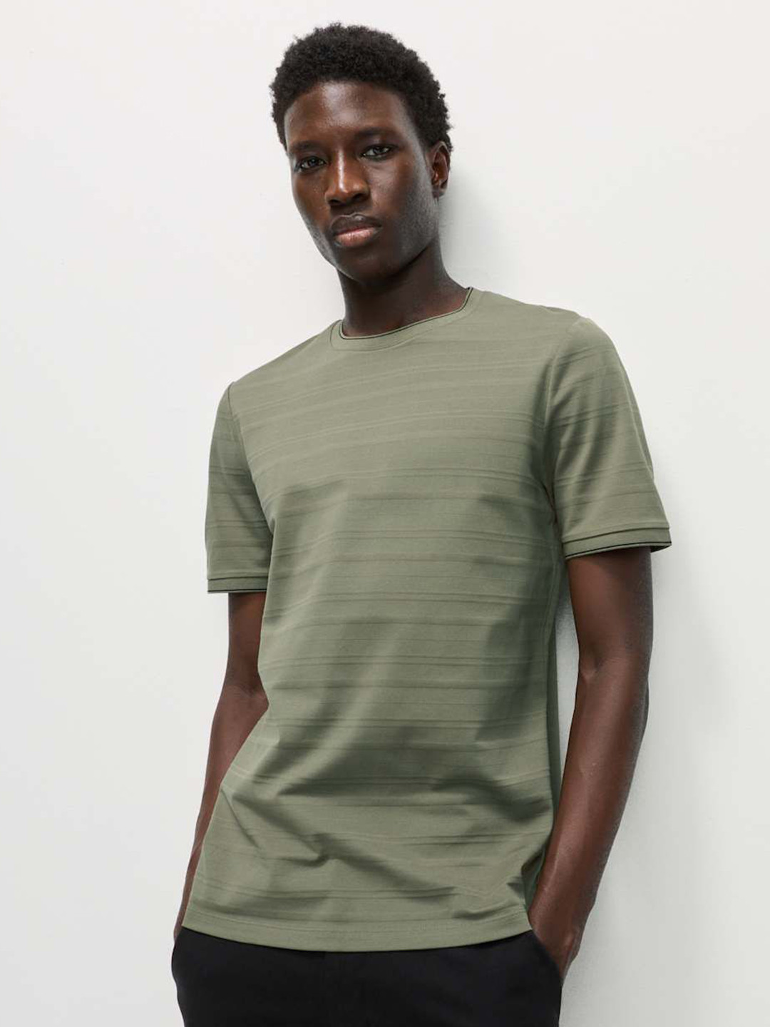 Marks & Spencer Pure Cotton Textured T-Shirt