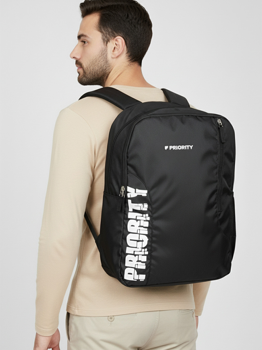 Priority Unisex Logo Printed College Backpack 18L - Image 8
