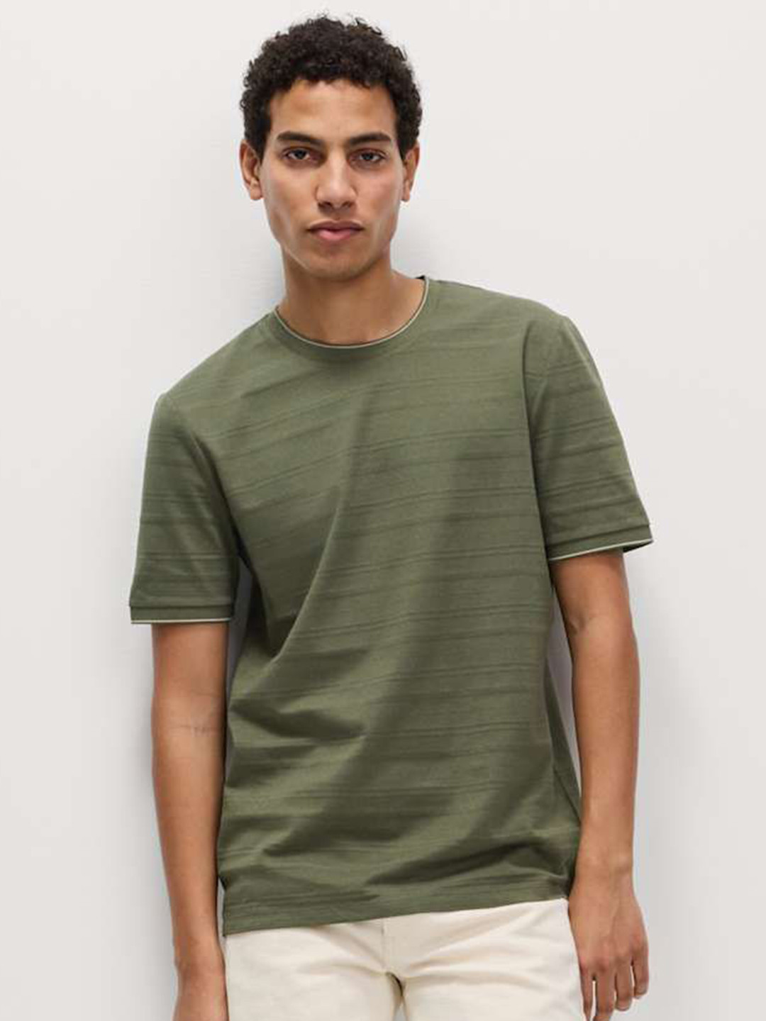 Marks & Spencer Pure Cotton Textured T-Shirt