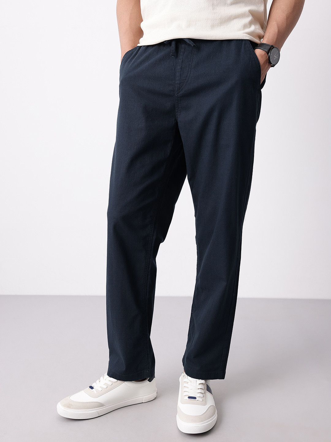 Mast & Harbour Men Relaxed Fit Casual Trousers