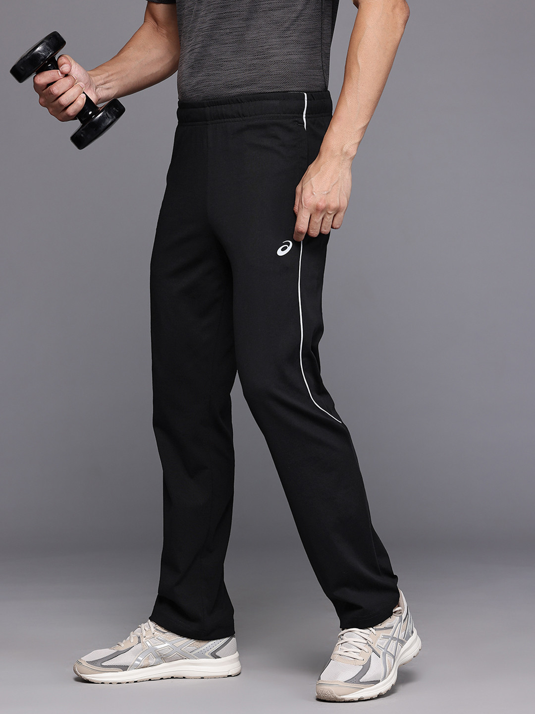 ASICS Men Mid-Rise Contrast Piping Training Track Pants