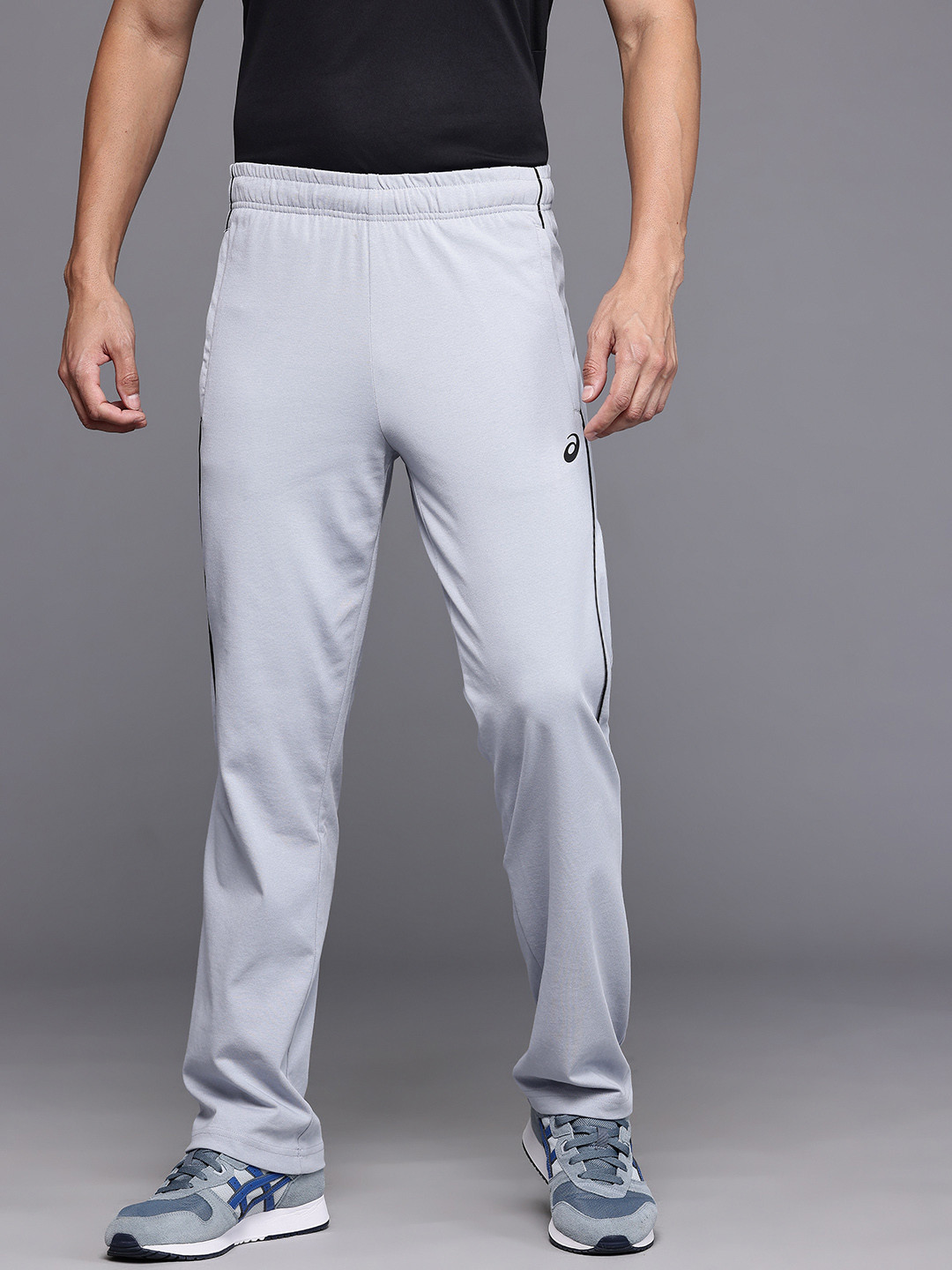 ASICS Men Mid-Rise Contrast Piping Training Track Pants