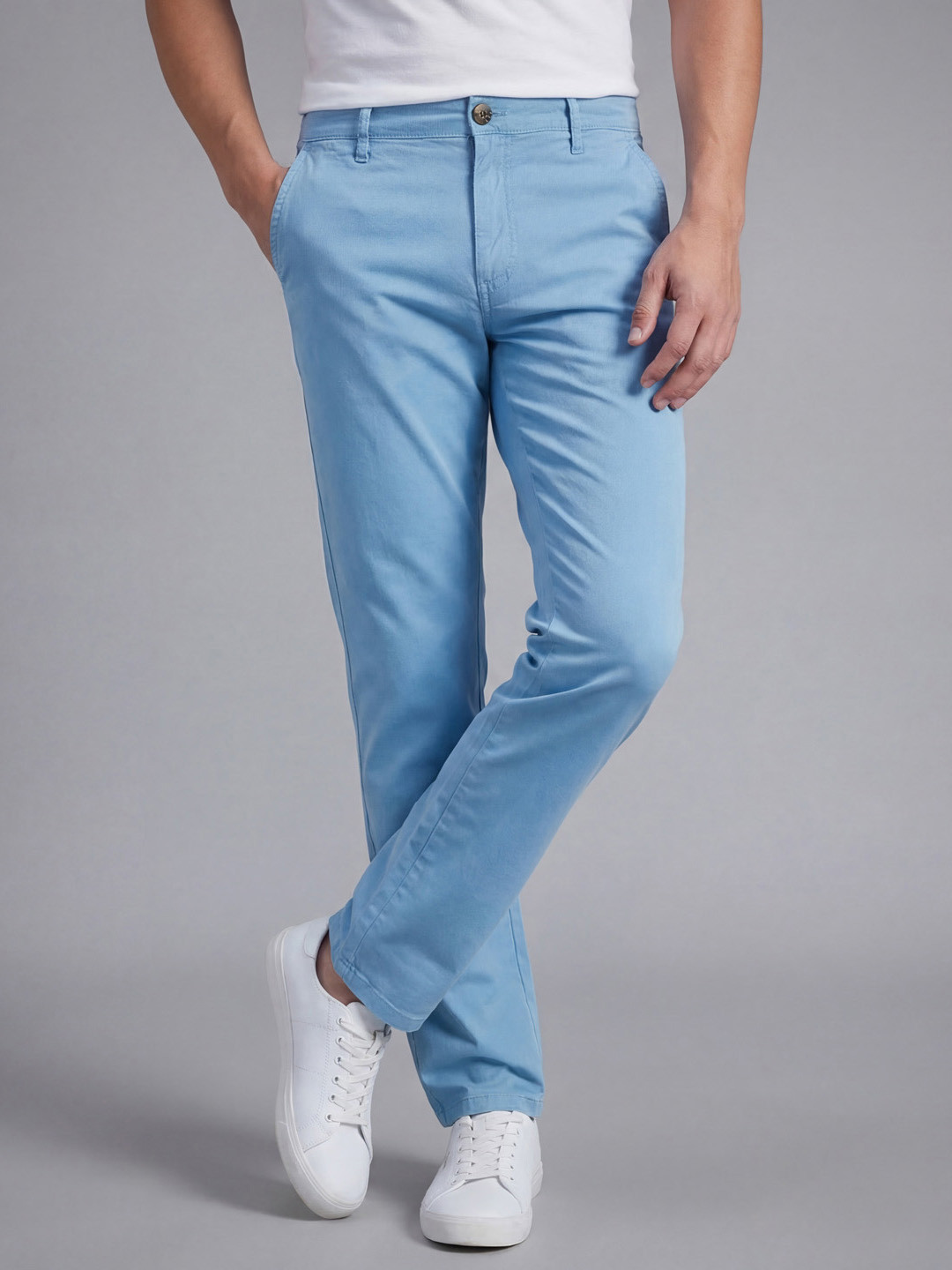 Pepe Jeans Men Straight Fit Chinos Trousers