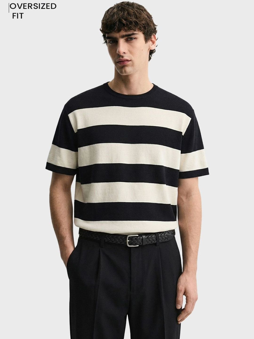 The Indian Garage Co Men Striped T-shirt