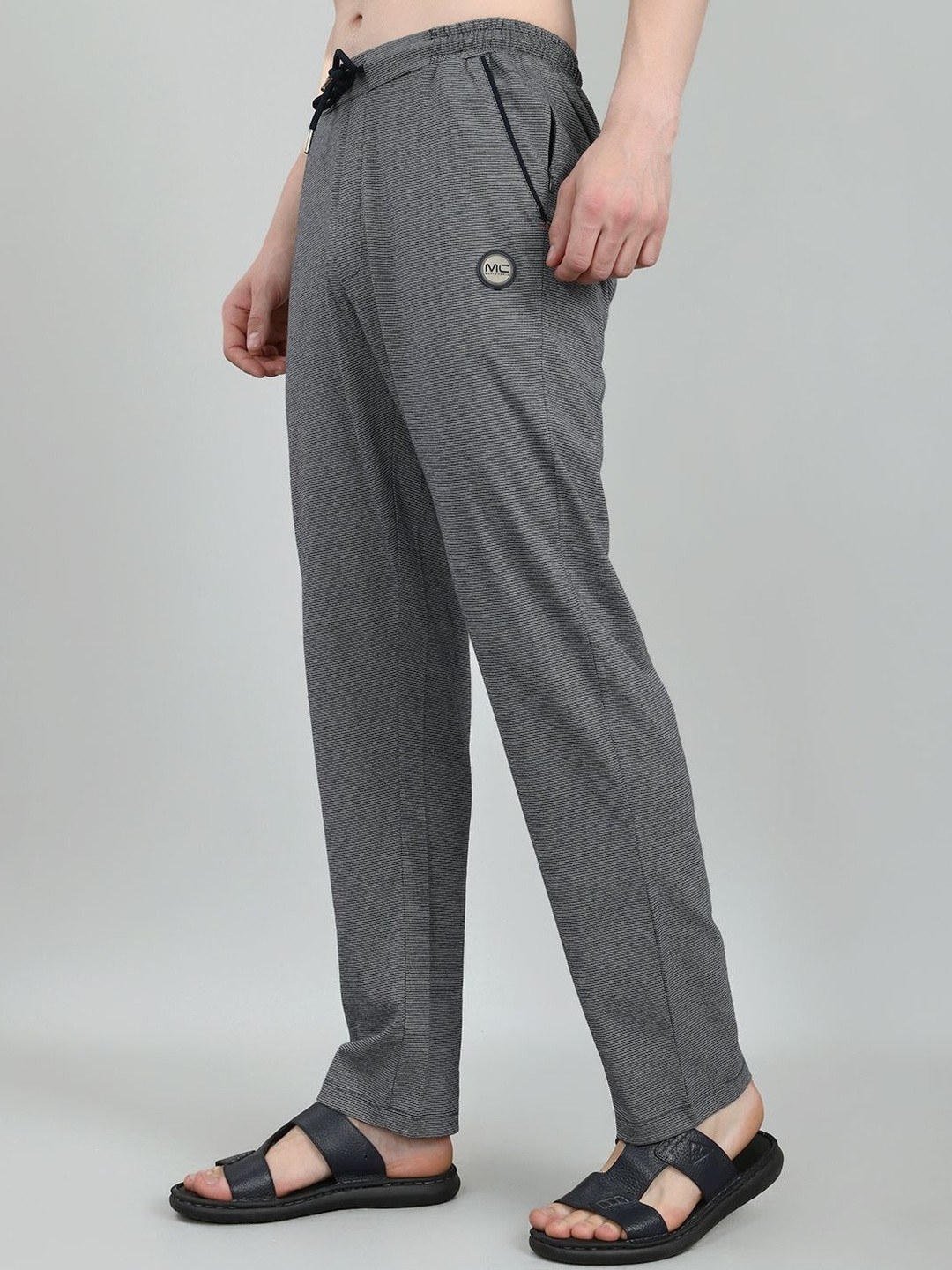Monte Carlo Men Regular Fit Self Design Track Pants