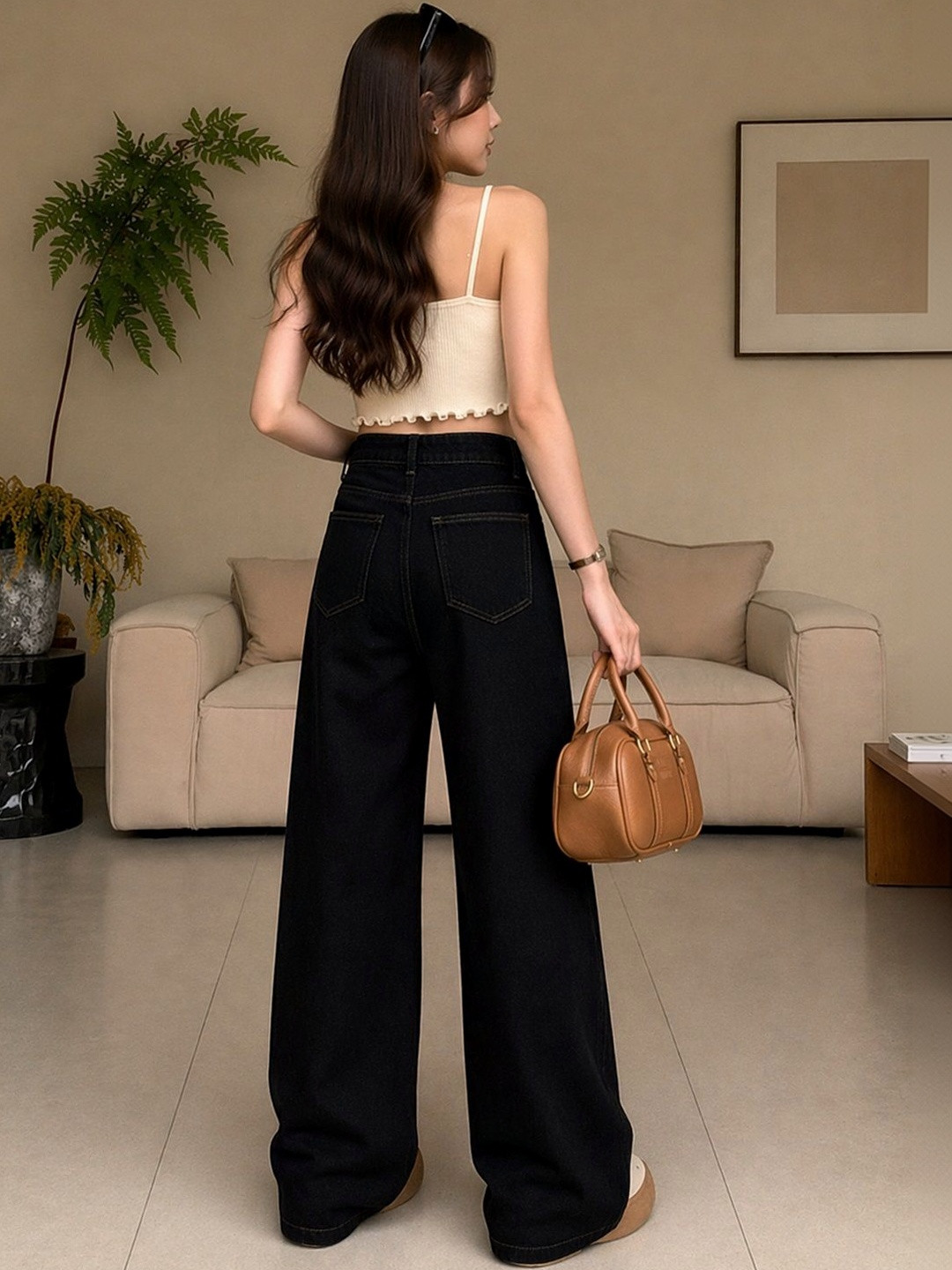 KASHIAN Women High-Rise Acid Wash Stretchable Jeans - Image 3