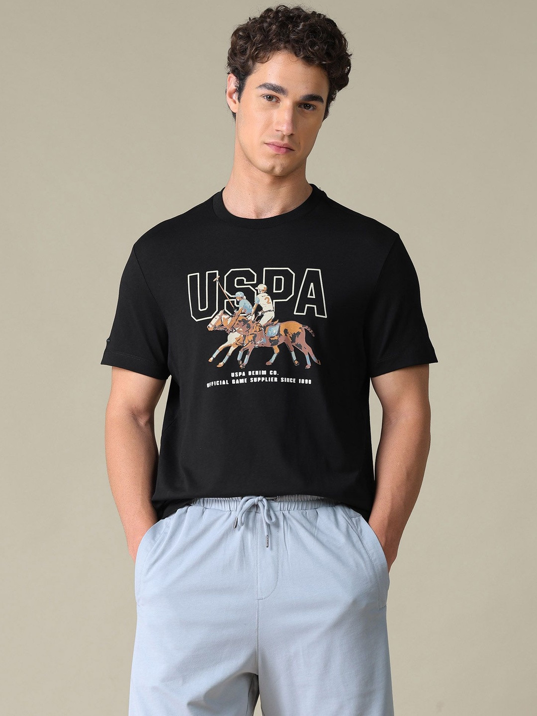 U.S. Polo Assn. Denim Co. Men Printed Slim Fit T-shirt