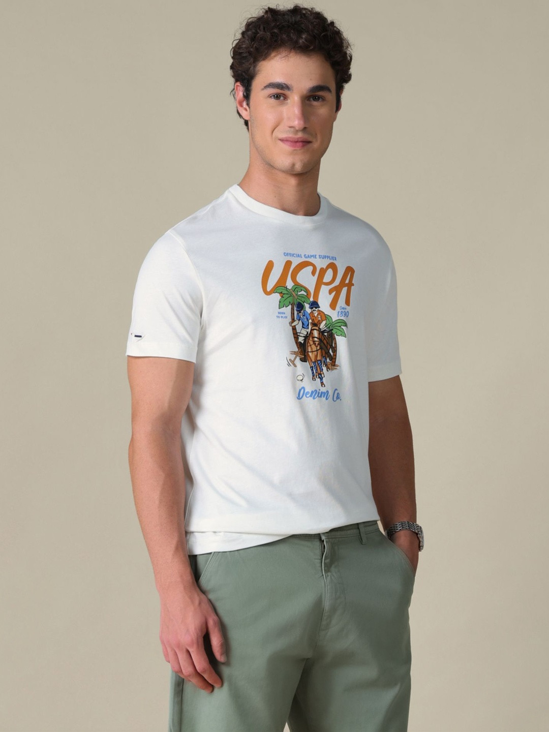 U.S. Polo Assn. Denim Co. Men Printed Slim Fit T-shirt
