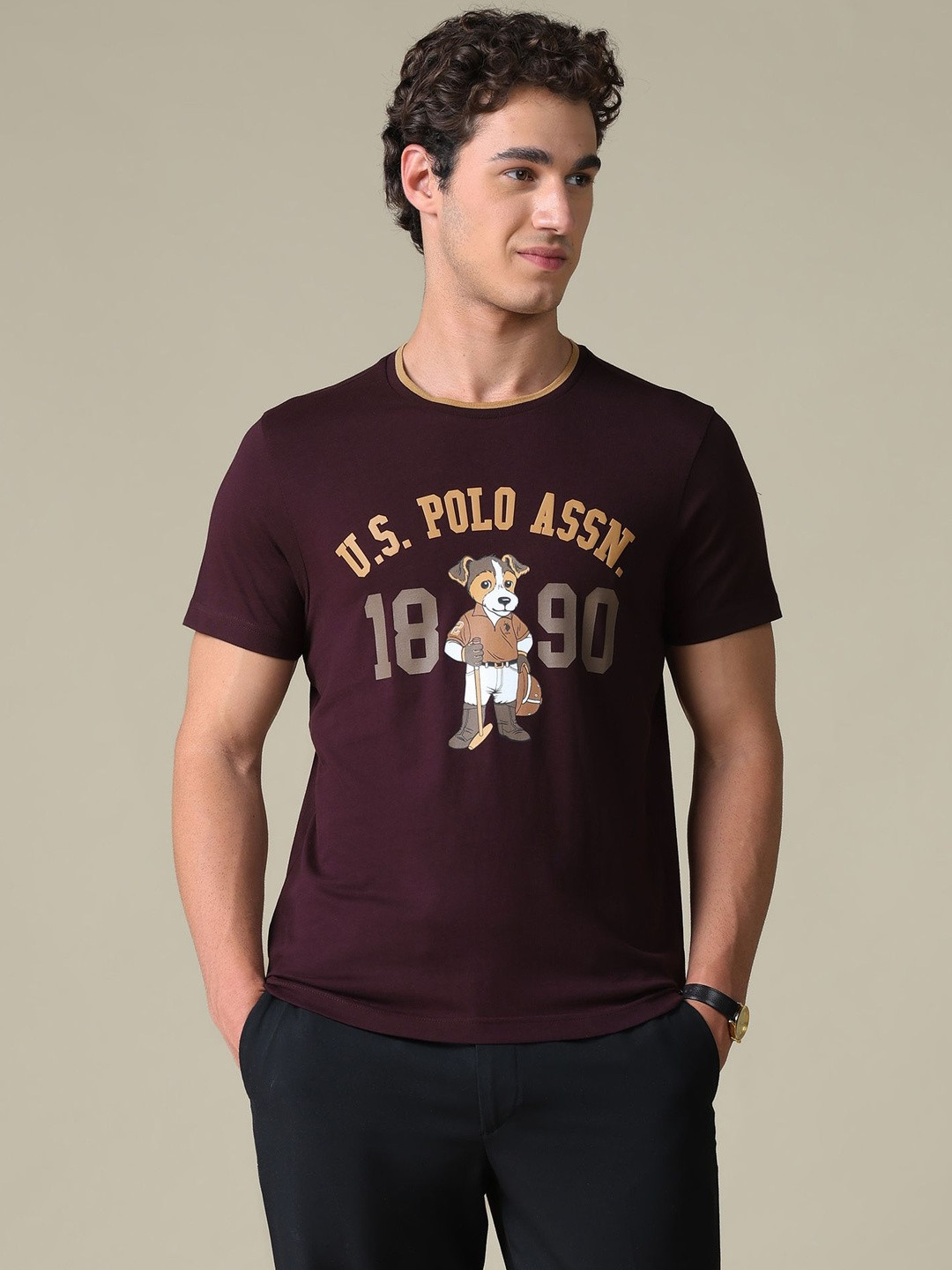 U.S. Polo Assn. Men Printed Slim Fit T-shirt