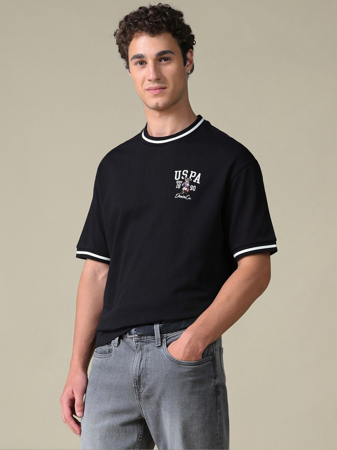 U.S. Polo Assn. Denim Co. Men Brand Logo Printed T-shirt