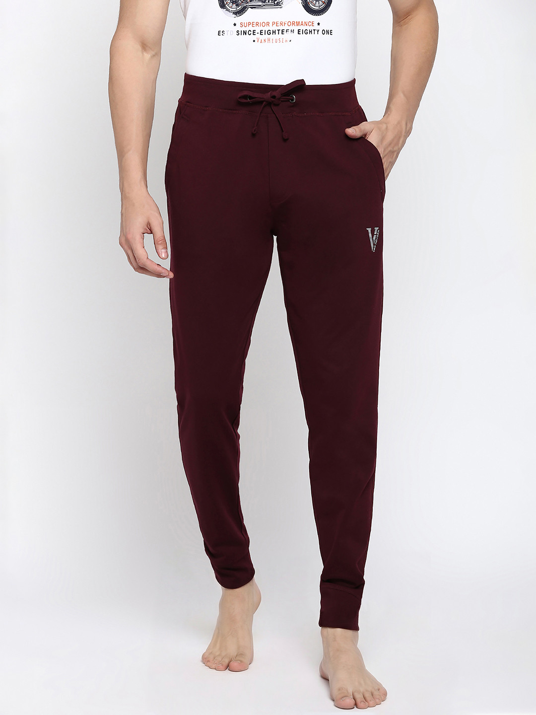 Van Heusen Innerwear Men Cotton Easy Stain Release Lounge Track Pant