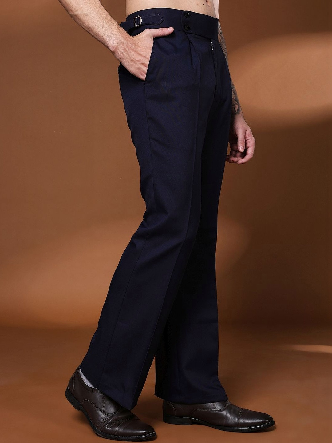 Qlanz Men Italian Pleated Trousers