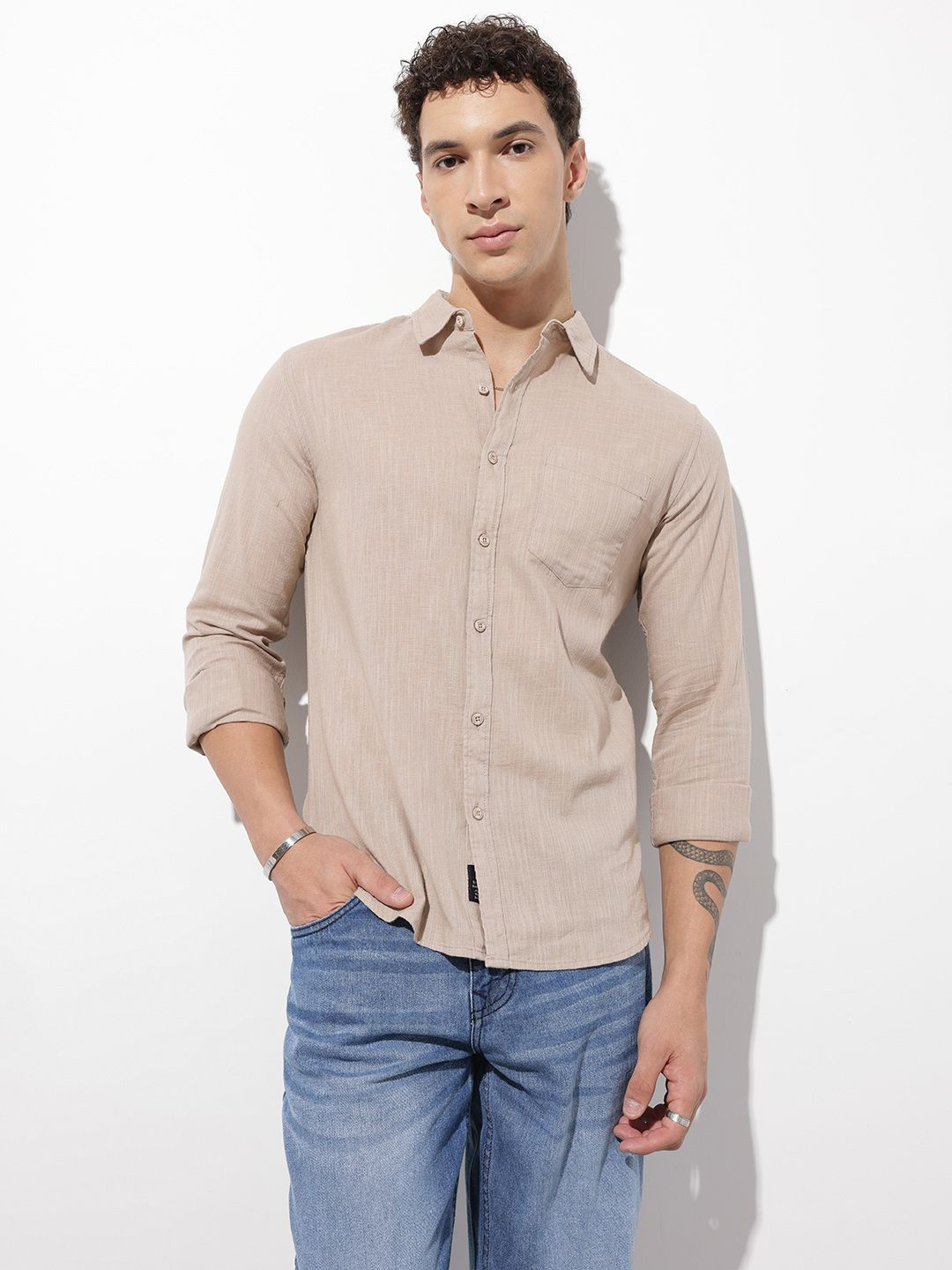 Roadster The Life Co. Long Sleeves Casual  Shirt