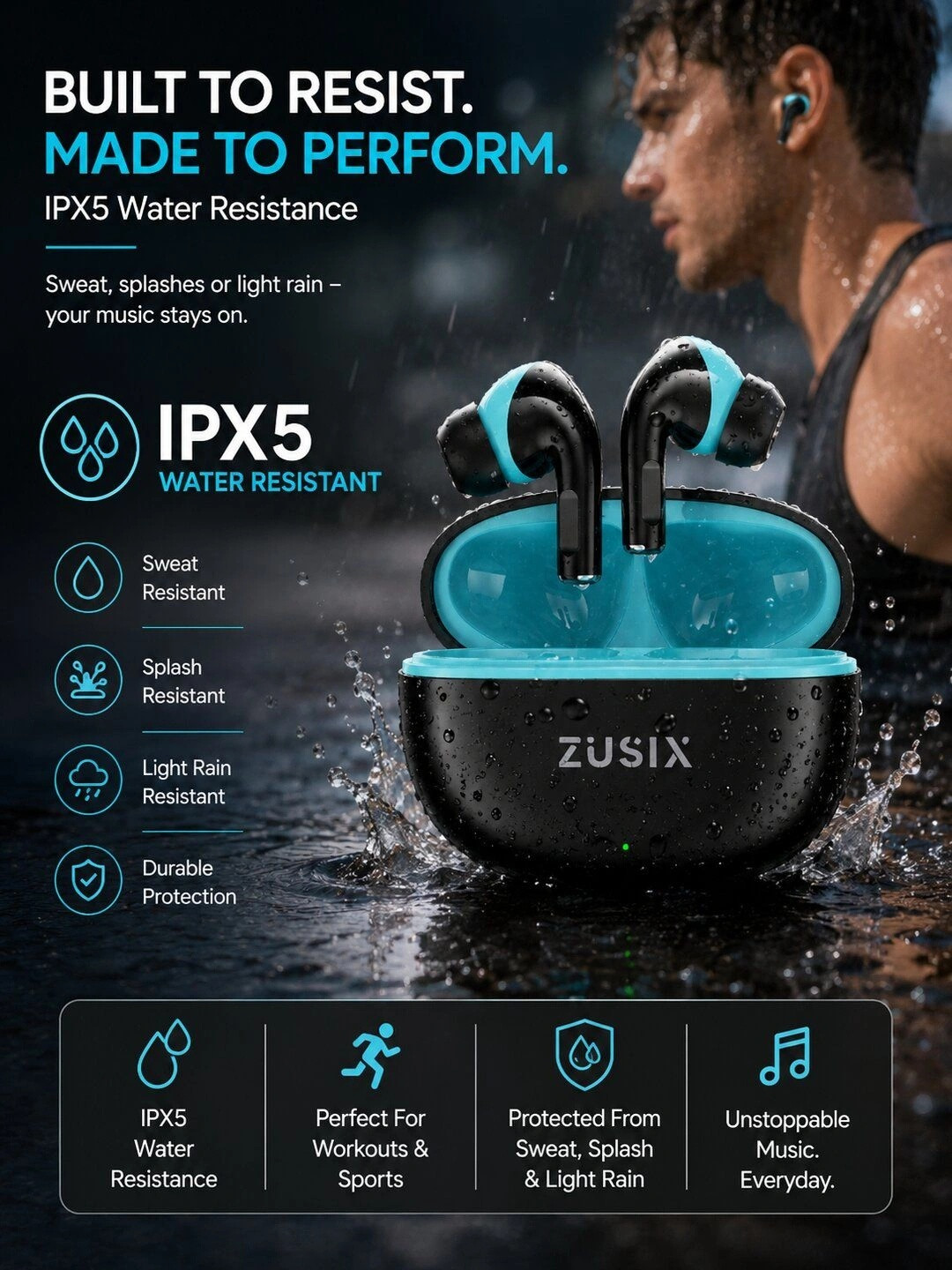 zusix PEBBLE TWS Earbuds 55H Playback 13mm Drivers - Image 5