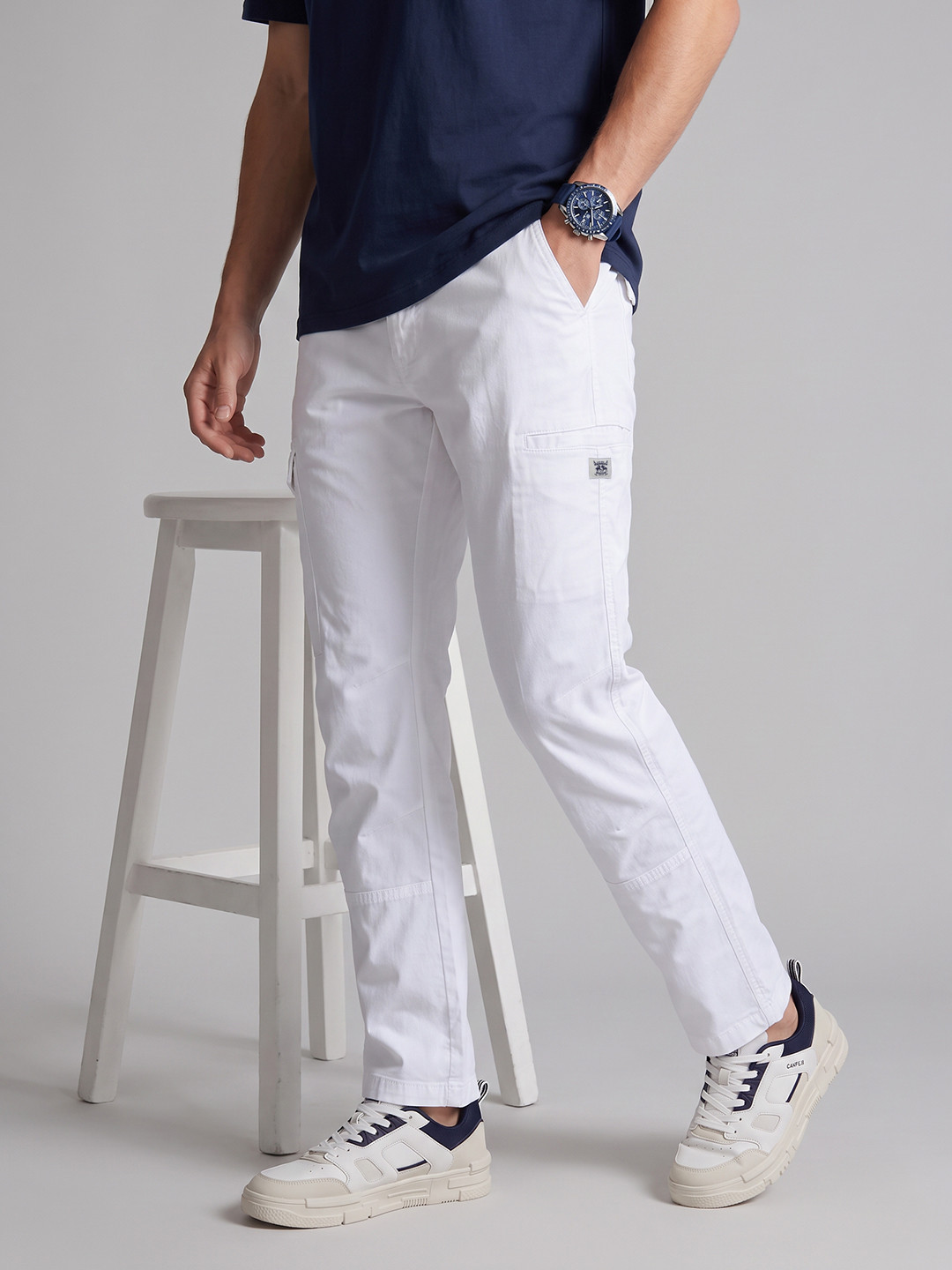 U.S. Polo Assn. Denim Co. Men Straight Fit Cargos Trouser