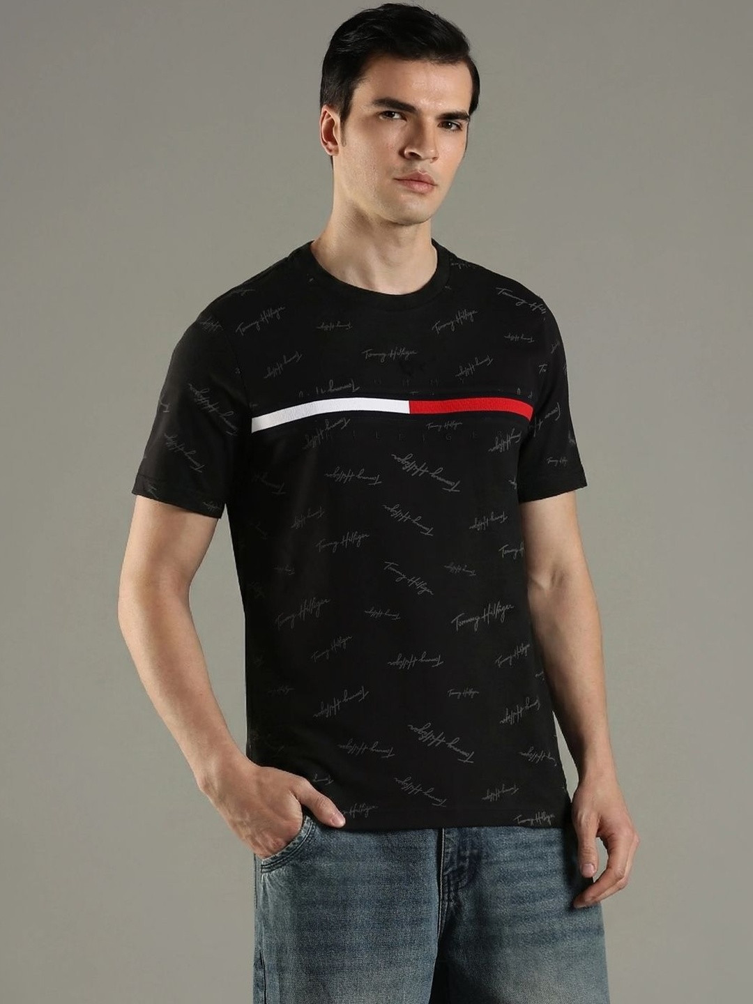 Tommy Hilfiger Men Typography Printed T-shirt