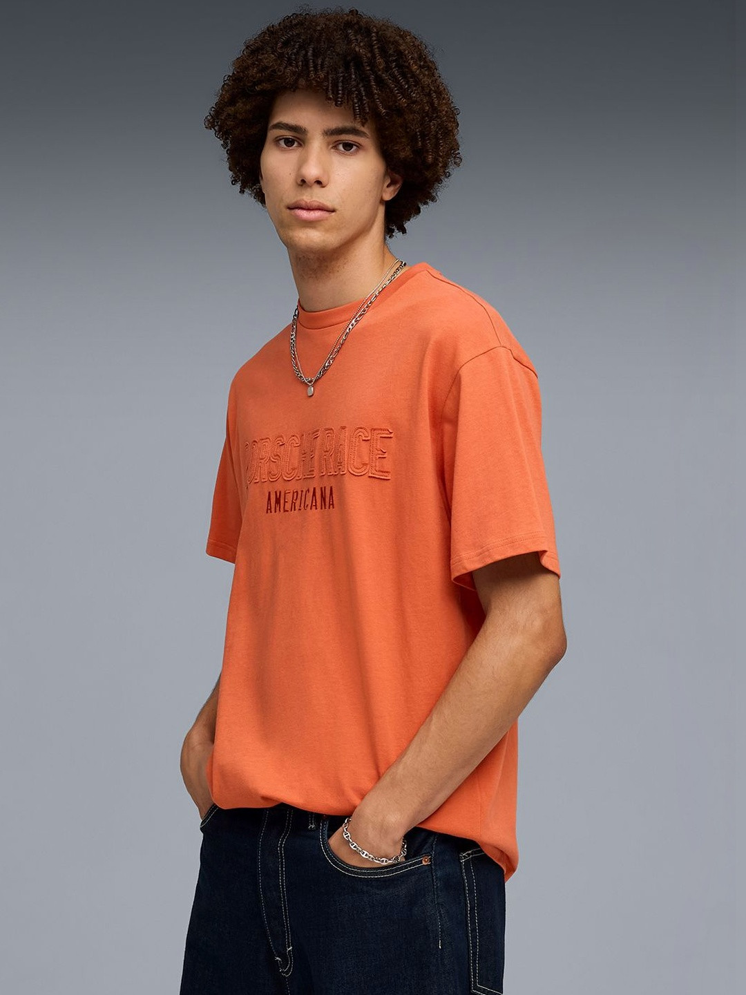 Porsche Legacy Lifestyle Men's Applique Oversized Tee